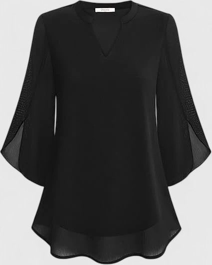 Pleated A-Line Blouse