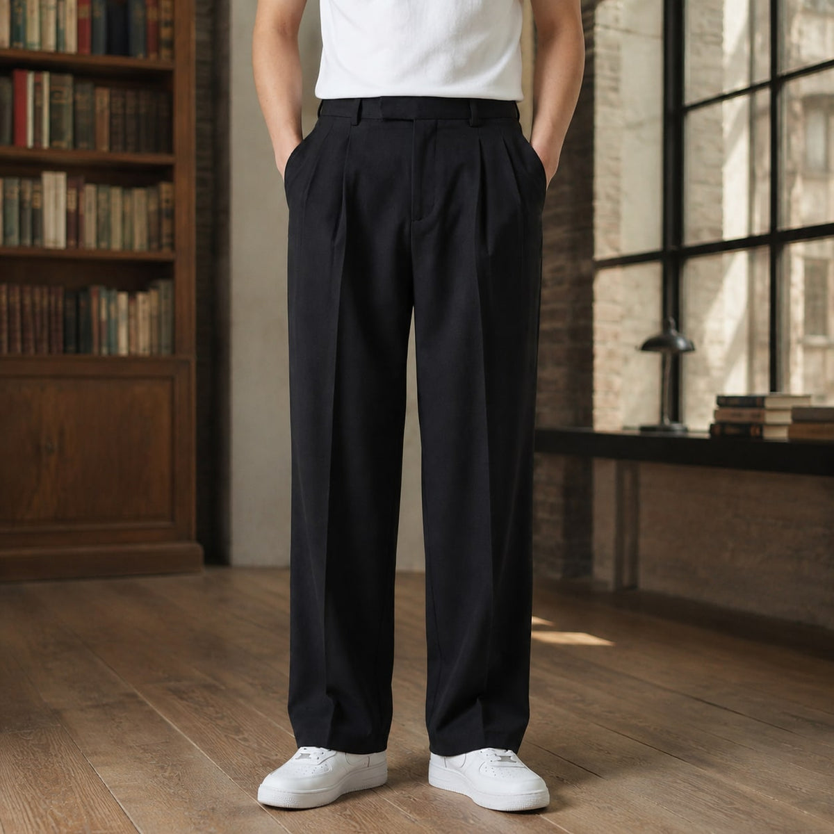 Pleated Pants - Black