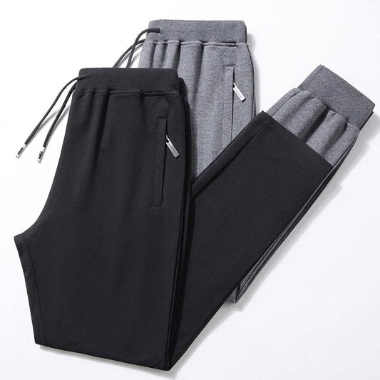 Plus Size Loose Fit Cotton Jogger Track Pants for Men