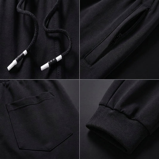 Plus Size Loose Fit Cotton Jogger Track Pants for Men