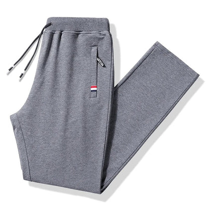 Plus Size Loose Fit Cotton Jogger Track Pants for Men - Dark gray pingkou