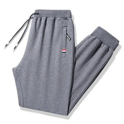 Plus Size Loose Fit Cotton Jogger Track Pants for Men - Dark Gray shukou