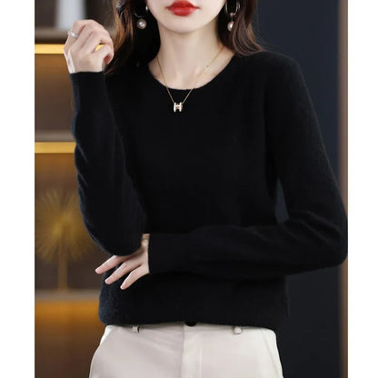 Pure Cashmere Wool Sweater - Black