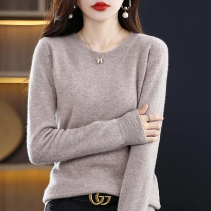 Pure Cashmere Wool Sweater - Camel