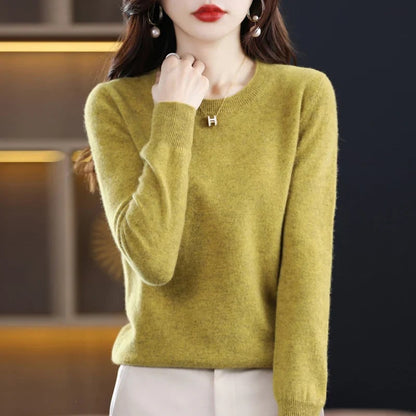 Pure Cashmere Wool Sweater - Mustard