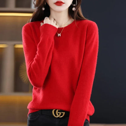 Pure Cashmere Wool Sweater - Red