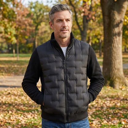 Quilted Fit-and-Flare Puffer Jacket for Men