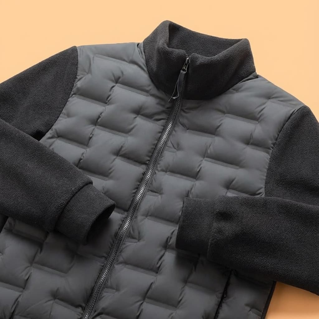 Quilted Fit-and-Flare Puffer Jacket for Men