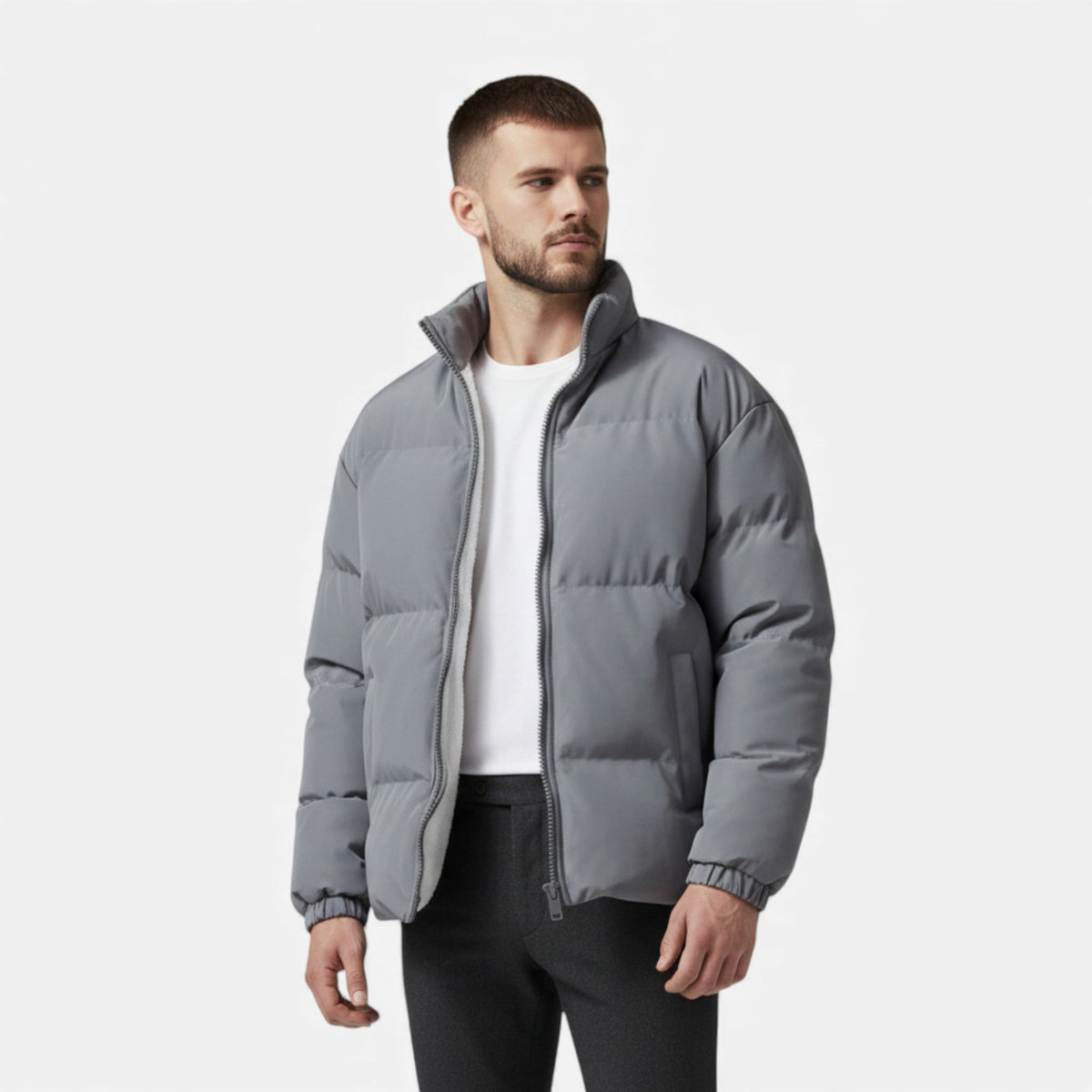 Quilted Puffer Jacket for Men