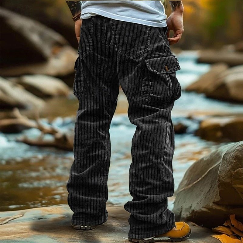 Rugged and Comfortable Cargo Pants for Men - Black
