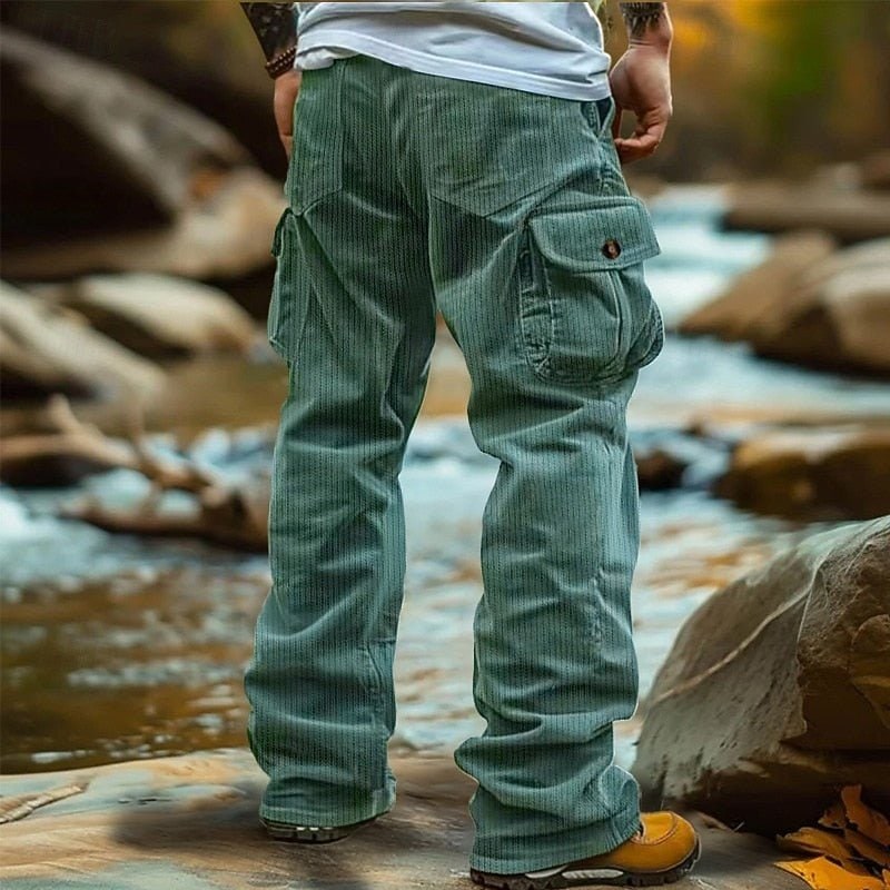 Rugged and Comfortable Cargo Pants for Men - Light Green