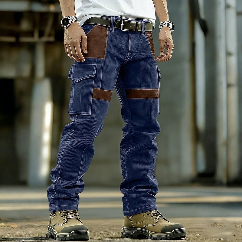 Rugged and Practical Utility Cargo Pants for Men - Blue
