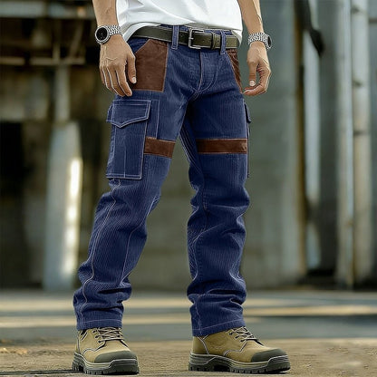 Rugged and Practical Utility Cargo Pants for Men - Blue