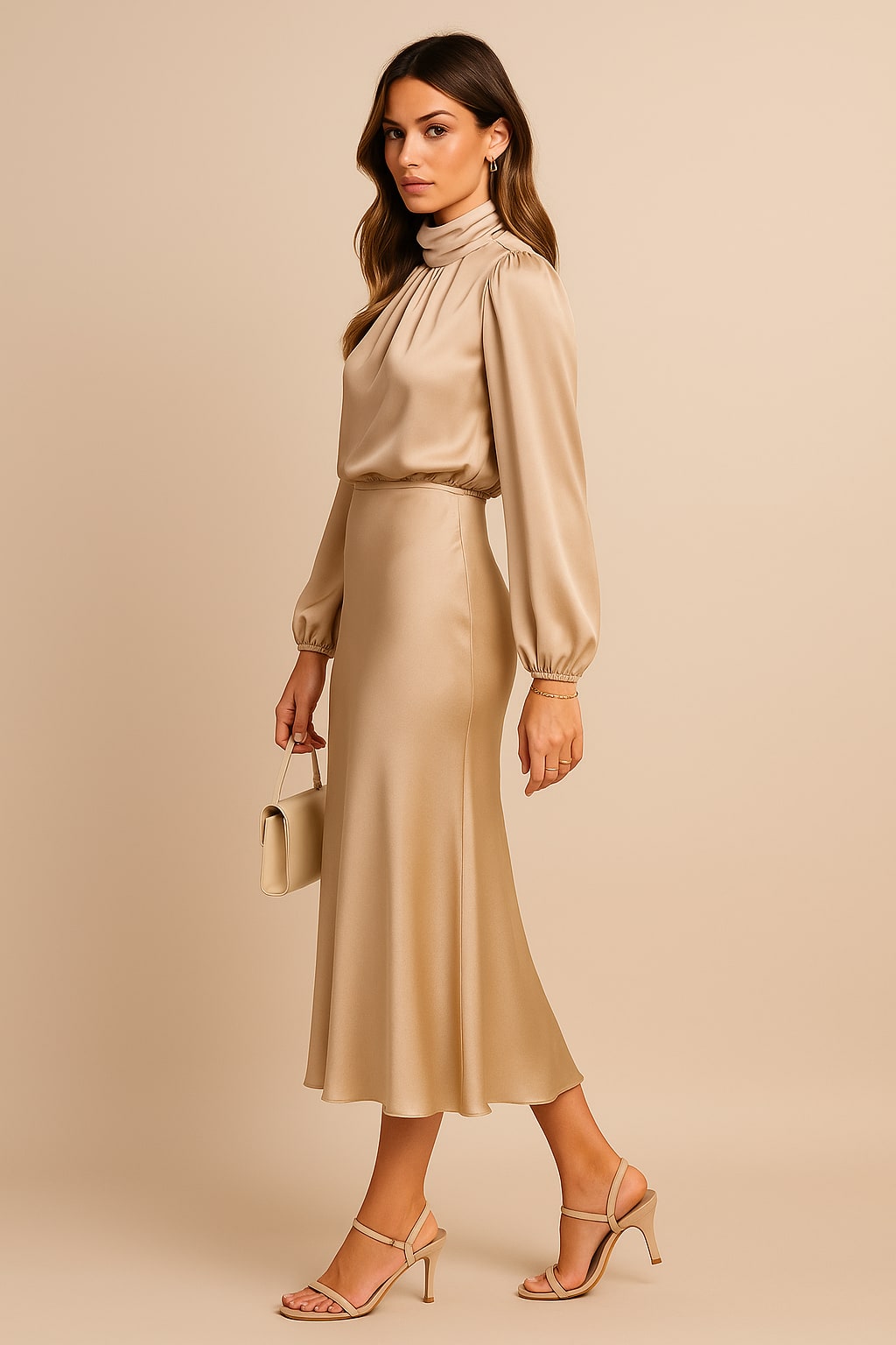 Satin Sweater Dress for Women