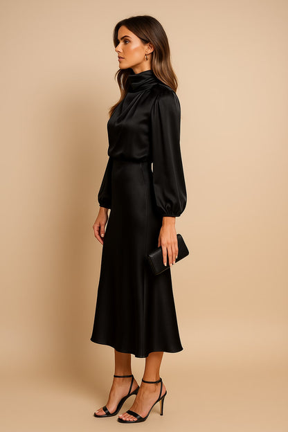 Satin Sweater Dress for Women