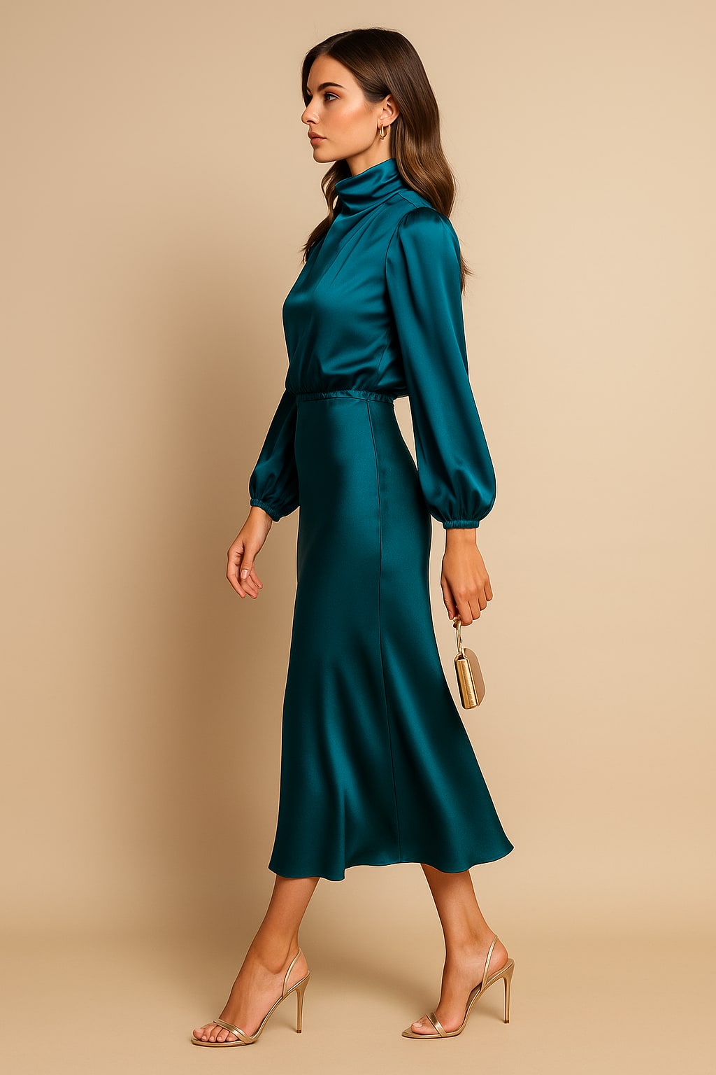 Satin Sweater Dress for Women