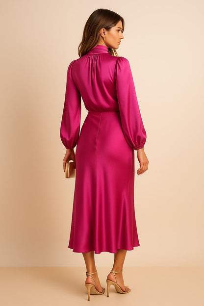 Satin Sweater Dress for Women