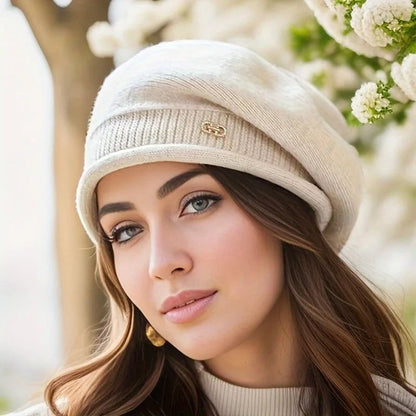 Seraphine Wool Beret - Beige