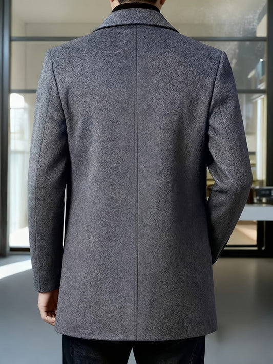 Sophistication and Single-Breasted Trench Coat for Men