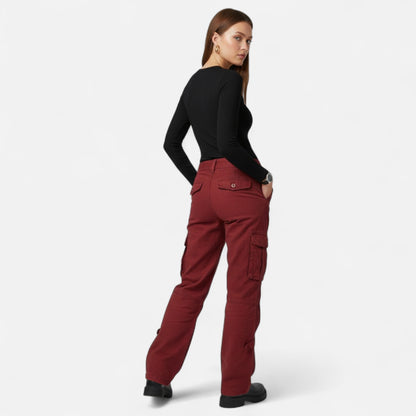 Straight Leg Cargo Pants for Women