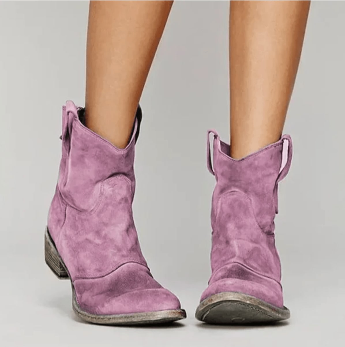 Suede Orthopedic Boots - Pink