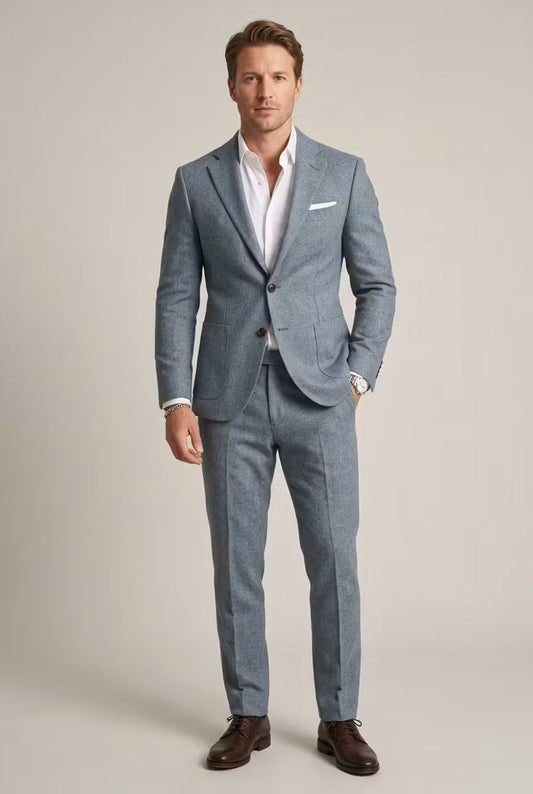 Tailored And Wedding Suit for Men - Gray