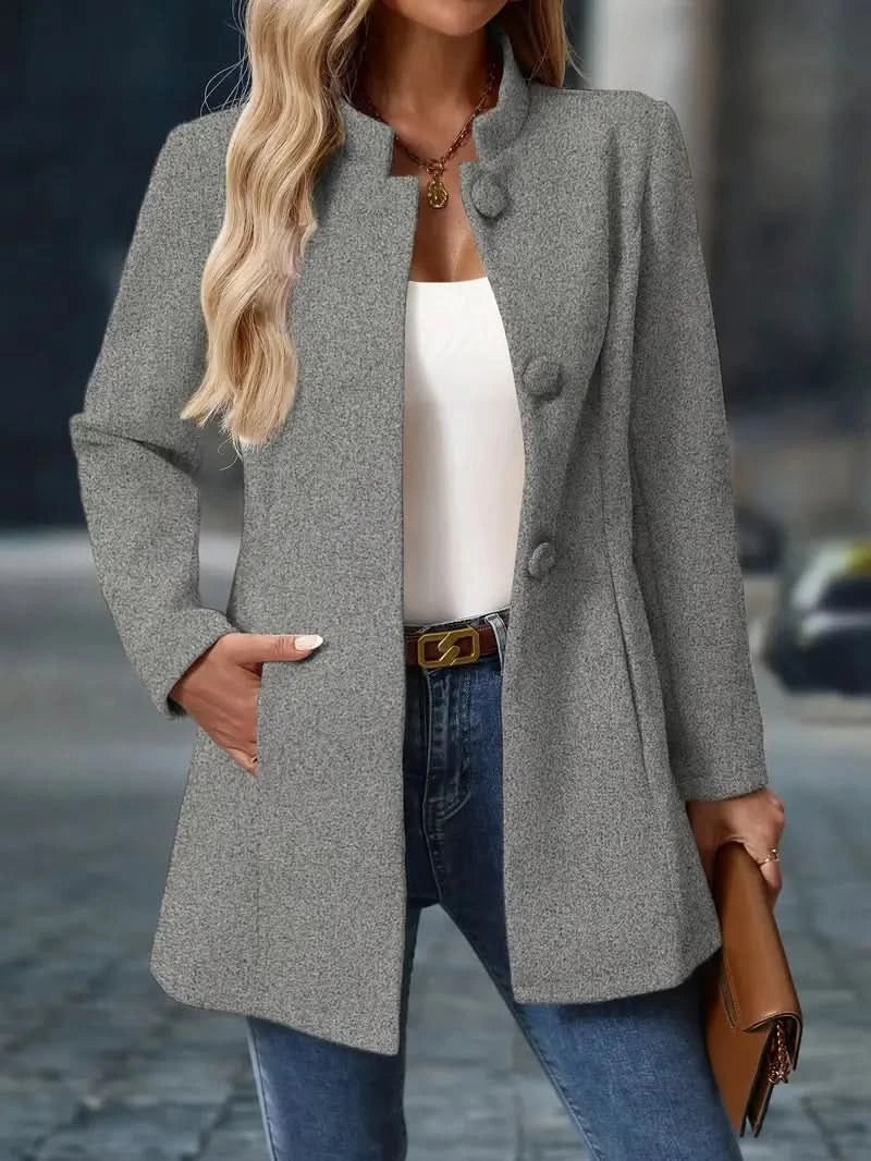 Tailored Blazer For Sophistication for Women - Gray