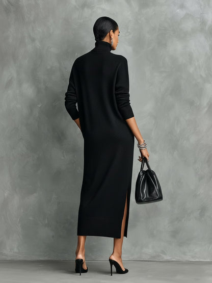 Turtleneck Midi Sweater Dress
