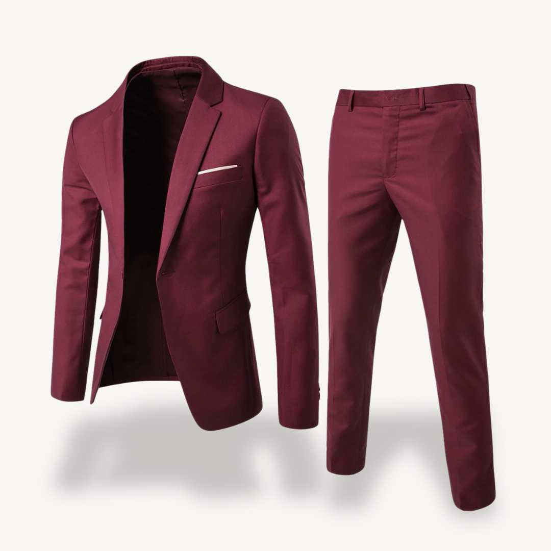 Two-Piece Suit for Men - Red