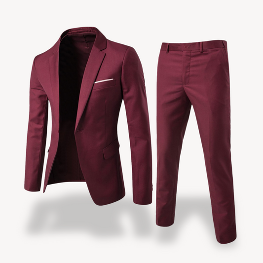 Two-Piece Suit for Men - Red