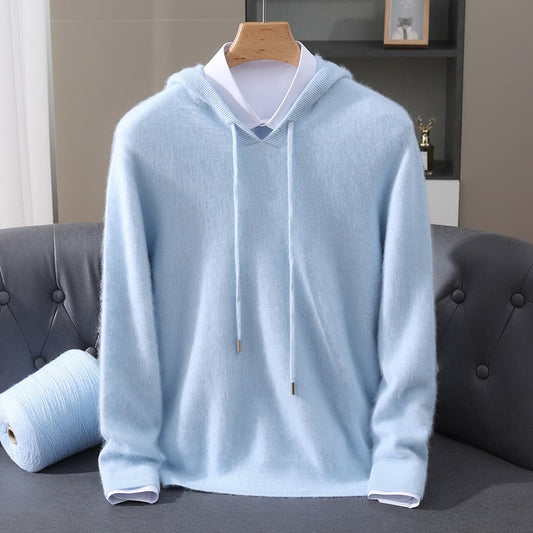 Valencia Cashmere Hoodie - Blue