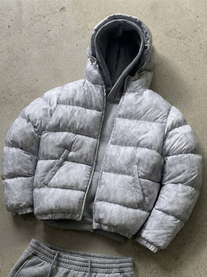 Warm And Practical Puffer Jacket for Men - Gray