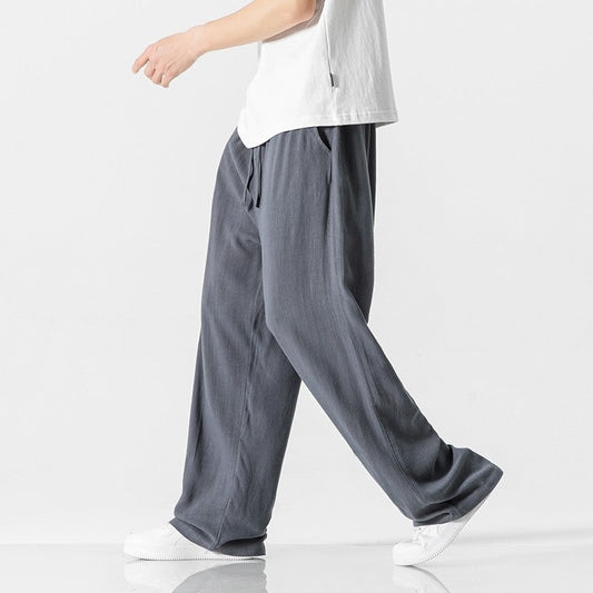 Wide Leg Drawstring Pants for Men