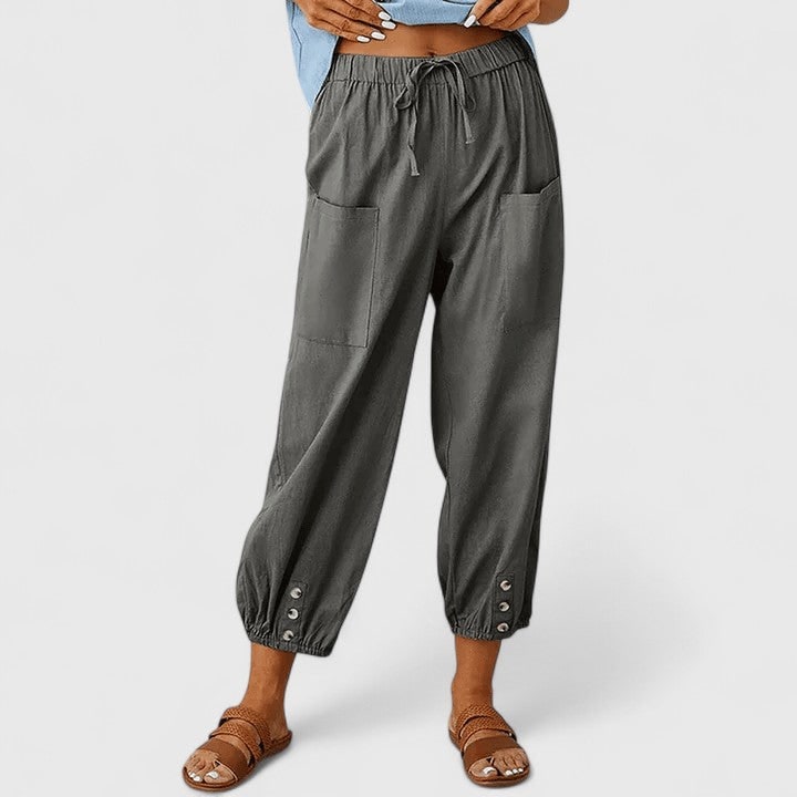 Wide-Leg Pants for Women - Dark Grey