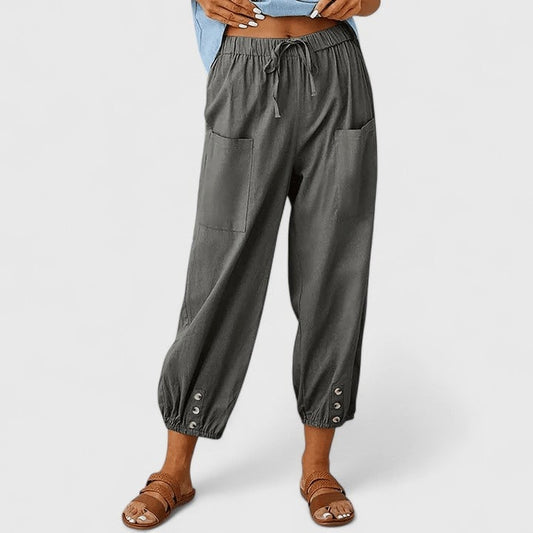 Wide-Leg Pants for Women - Dark Grey