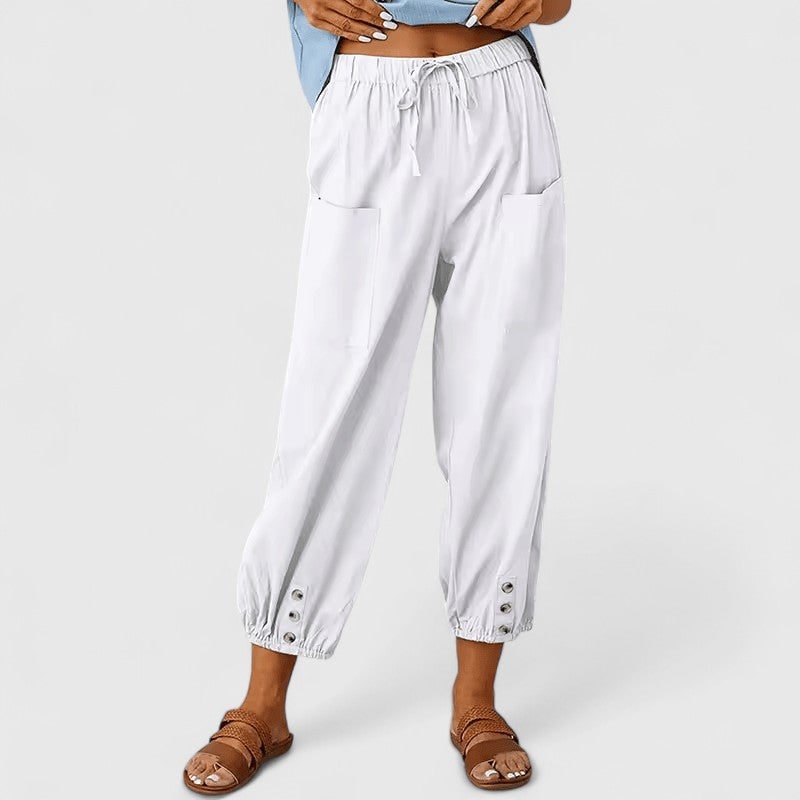 Wide-Leg Pants for Women - White