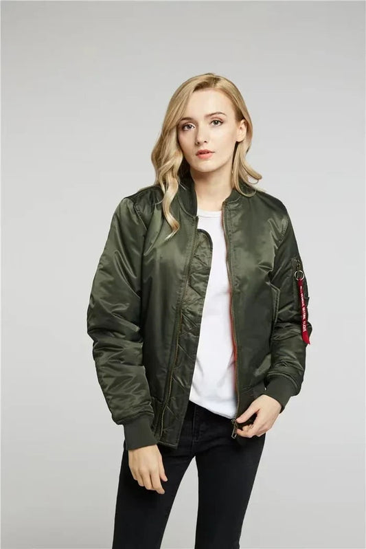 Windproof Bomber Jacket for Women