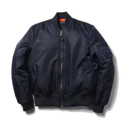 Windproof Bomber Jacket for Women - Dark Blue