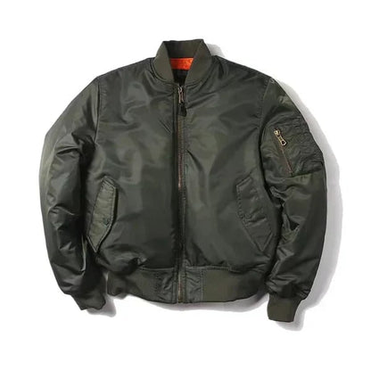 Windproof Bomber Jacket for Women - Olive Green
