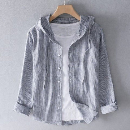 Women's Casual Hooded Shirt - Gray