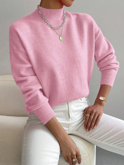 Women's Casual Knit Sweater - Light Pink