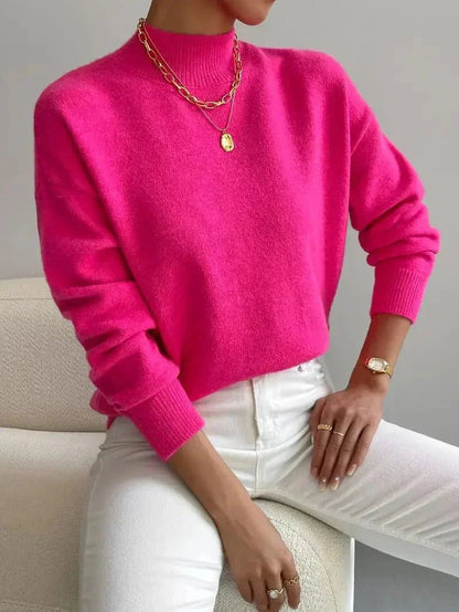 Women's Casual Knit Sweater - Pink