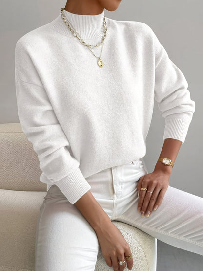 Women's Casual Knit Sweater - White