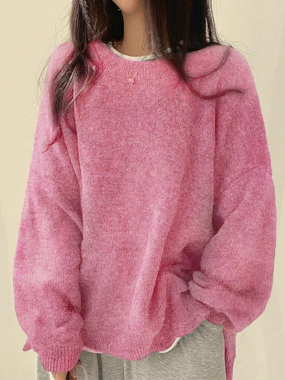 Women's Knit Crewneck Sweater - Pink