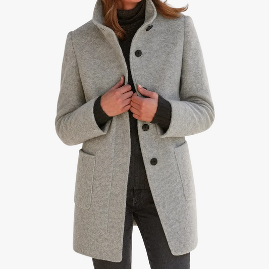 Women's Mid-Length Blend Coat - Gray