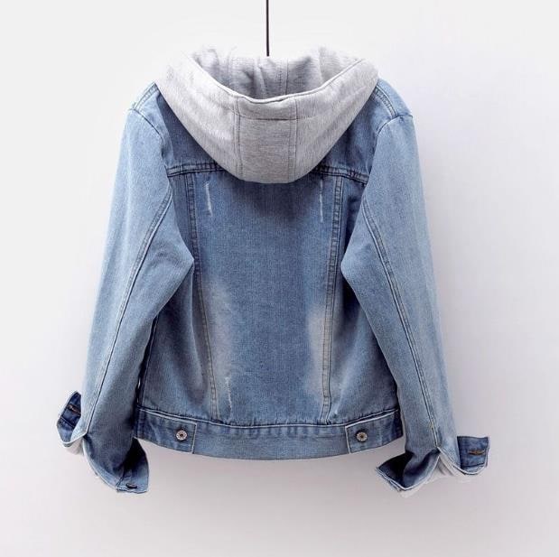 Women's Sherpa-Lined Denim Hoodie Jacket