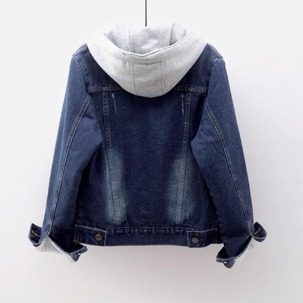 Women's Sherpa-Lined Denim Hoodie Jacket