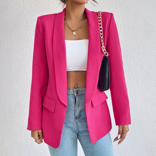 Women's Woven Blazer - Pink