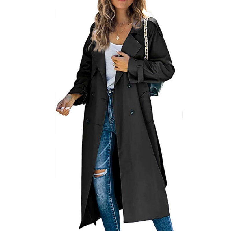 Zara -  Women's Trench Coat Long - Black
