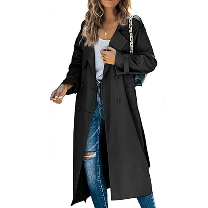 Zara -  Women's Trench Coat Long - Black